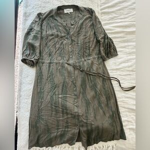 Ba&sh Olive and Gold Kenya Dress